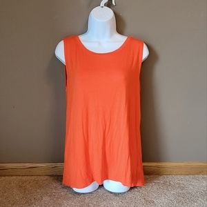 Old Navy Bright Orange Flowy Open Back Tank Top NWT Never Worn Size Medium